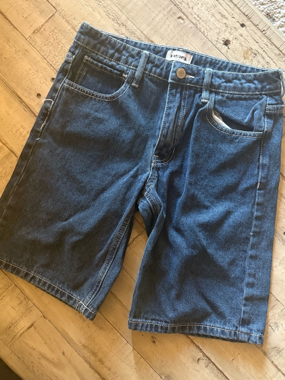 GIRLS RSQ DARK BLUE DENIM JORTS SZ 12